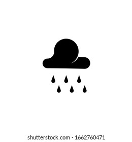 Plantilla de icono de lluvia. Ilustración del vector 