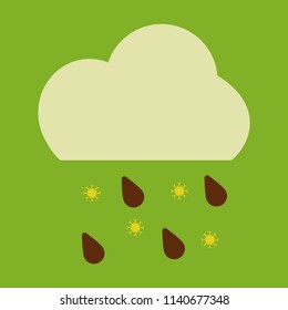 Rain Icon in trendy flat style isolated on grey background. Cloud rain symbol for your web site design, logo, app, UI.