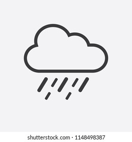 Rain Icon in trendy flat style isolated on grey background. Cloud rain symbol for your web site design, logo, app, UI. Modern forecast storm sign. Weather, internet concept. Vector illustration, EPS10