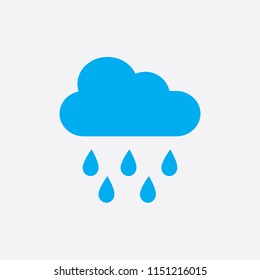 Rain Icon in trendy flat style isolated on grey background. Cloud rain symbol for your web site design, logo, app, UI. Modern forecast storm sign. Weather, internet concept. Vector illustration, EPS10