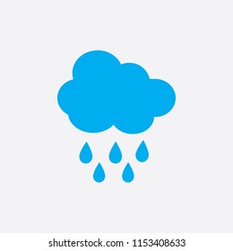 Rain Icon in trendy flat style isolated on grey background. Cloud rain symbol for your web site design, logo, app, UI. Modern forecast storm sign. Weather, internet concept. Vector illustration, EPS10