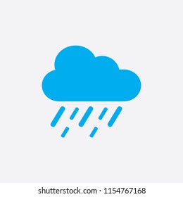 Rain Icon in trendy flat style isolated on grey background. Cloud rain symbol for your web site design, logo, app, UI. Modern forecast storm sign. Weather, internet concept. Vector illustration, EPS10