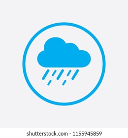 Rain Icon in trendy flat style isolated on grey background. Cloud rain symbol for your web site design, logo, app, UI. Modern forecast storm sign. Weather, internet concept. Vector illustration, EPS10
