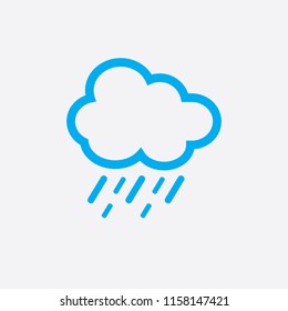 Rain Icon in trendy flat style isolated on grey background. Cloud rain symbol for your web site design, logo, app, UI. Modern forecast storm sign. Weather, internet concept. Vector illustration, EPS10