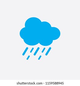 Rain Icon in trendy flat style isolated on grey background. Cloud rain symbol for your web site design, logo, app, UI. Modern forecast storm sign. Weather, internet concept. Vector illustration, EPS10