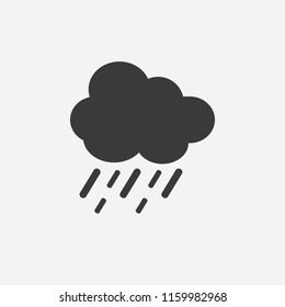 Rain Icon in trendy flat style isolated on grey background. Cloud rain symbol for your web site design, logo, app, UI. Modern forecast storm sign. Weather, internet concept. Vector illustration, EPS10