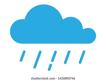 Rain Icon in trendy flat style isolated on grey background. Cloud rain symbol for your web site design, logo, app, UI. Modern forecast storm sign. Weather, internet concept. Vector illustration, EPS10
