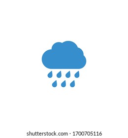 Rain icon in trendy flat style isolated on grey background. Cloud rain symbol for your web site design, logo, app, UI. Modern forecast storm sign.