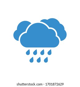 Rain icon in trendy flat style isolated on background. Cloud rain symbol for your web site design, logo, app, UI. Modern forecast storm sign.