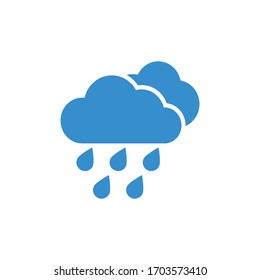 Rain icon in trendy flat style isolated on grey background. Cloud rain symbol for your web site design, logo, app, UI. Modern forecast storm sign.