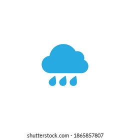 Rain icon in trendy flat style isolated on grey background. Cloud rain symbol for your web site design, logo, app, UI. Modern forecast storm sign.