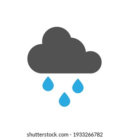 Rain Icon in trendy flat style isolated on grey background. Cloud rain symbol. Vector illustration, EPS10