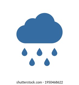 Rain Icon in trendy flat style. Cloud rain symbol for your web site design, logo, app, UI. Modern forecast storm sign. Weather, internet concept. Vector illustration, EPS10