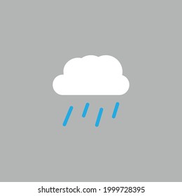 Rain Icon in trendy flat style isolated on grey background