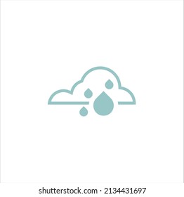 Rain Icon in trendy flat style isolated on grey background. Cloud rain symbol for your web site design, logo, app, UI