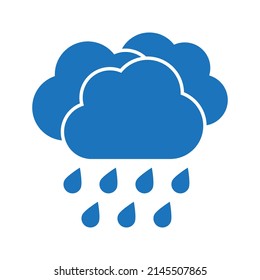 Rain icon in trendy flat style isolated on background. Cloud rain symbol for your web site design, logo, app, UI. Modern forecast storm sign.
