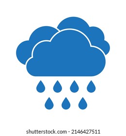 Rain icon in trendy flat style isolated on background. Cloud rain symbol for your web site design, logo, app, UI. Modern forecast storm sign.