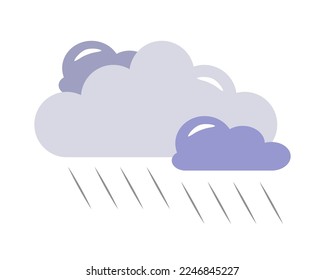 Rain Icon in trendy flat style isolated on white background. Cloud rain symbol for your web site design, logo, app, UI. Forecast storm sign. Weather, internet concept. Vector illustration, EPS10