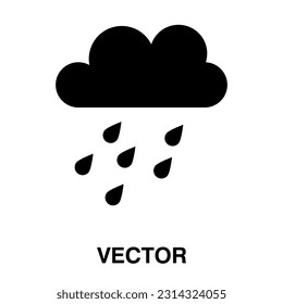 Rain Icon in trendy flat style isolated on white background, Cloud rain symbol for your web site design, logo, app.eps