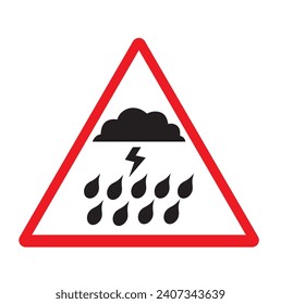 Rain Icon in trendy flat style isolated on gray background. Cloud rain symbol for website design, logo, app, user interface. Modern forecast storm sign. Weather, internet concept. Vector illustration,