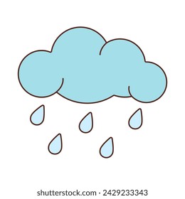 Rain Icon in trendy flat style isolated on White Background. Cloud rain symbol for your web site design logo app UI. Modern forecast storm sign. Weather internet concept. Vector illustration EPS10