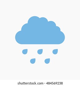Rain Icon in trendy flat style isolated on grey background