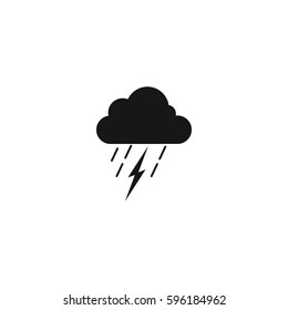 Rain Icon in trendy flat style isolated on white background. Cloud rain symbol for your web site design, logo, app. Modern forecast storm sign. Weather, internet concept. Vector illustration, EPS10