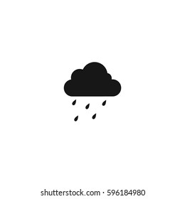 Rain Icon in trendy flat style isolated on white background. Cloud rain symbol for your web site design, logo, app. Modern forecast storm sign. Weather, internet concept. Vector illustration, EPS10