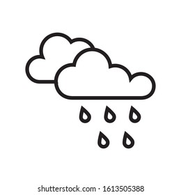 Rain icon in trendy outline style design. Vector graphic illustration. Suitable for website design, logo, app, and ui. Editable vector stroke. EPS 10.