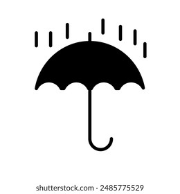 Rain icon, umbrella - vector icon