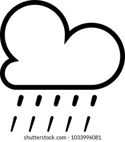 Rain Icon, Rain Vector Art Illustration