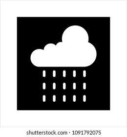 Rain Icon, Rain Vector Art Illustration
