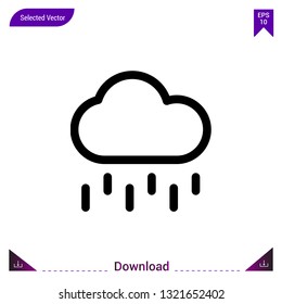 rain icon vector . Best modern, simple, isolated, application ,ecology icons, logo, flat icon for website design or mobile applications, UI / UX design vector format