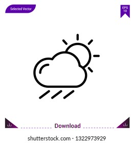 rain icon vector . Best modern, simple, isolated, application ,seasons icons, logo, flat icon for website design or mobile applications, UI / UX design vector format