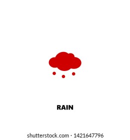 rain icon. rain vector design. sign design. red color