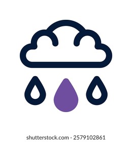 rain icon. vector dual tone icon for your website, mobile, presentation, and logo design.