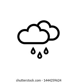 Rain Icon Vector Flat Style