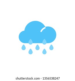 Rain Icon Vector Illustration in Flat Style for Any Purpose