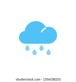 Rain Icon Vector Illustration in Flat Style for Any Purpose