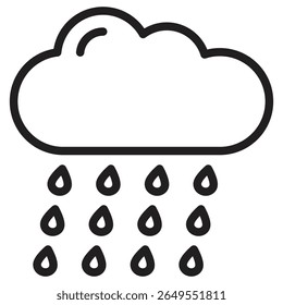 Rain icon vector illustration isolated sign