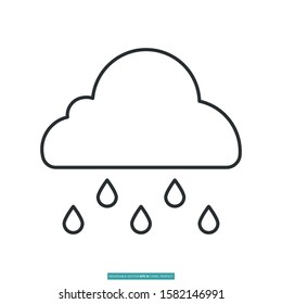 Rain icon vector illustration logo template for many purpose. Isolated on white background.