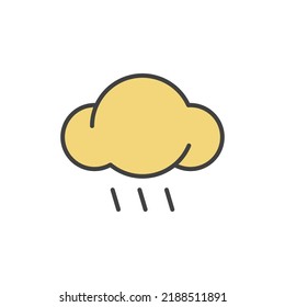 rain icon vector illustration logo template for many purpose. Isolated on white background. full color cartoon