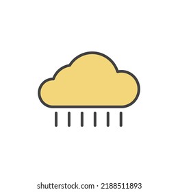 plantilla de logotipo de ilustración del vector de icono de lluvia para muchos fines. Aislado sobre fondo blanco. caricatura a color completo