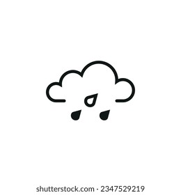 Rain icon vector illustration. Raindrop icon on isolated background. Climate sign concept.