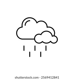 Rain icon Vector logo outline