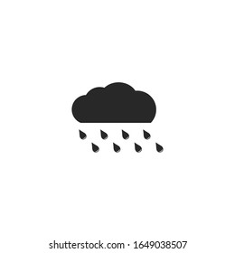 rain Icon vector sign isolated for graphic and web design. rain symbol template color editable on white background.