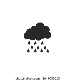 rain Icon vector sign isolated for graphic and web design. rain symbol template color editable on white background.