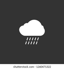 rain icon vector. rain sign on black background. rain icon for web and app