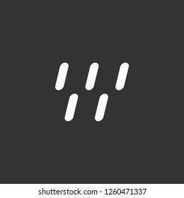 rain icon vector. rain sign on black background. rain icon for web and app