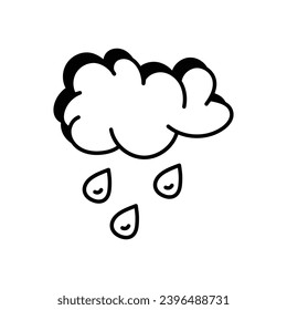 Rain icon vector stock illustration